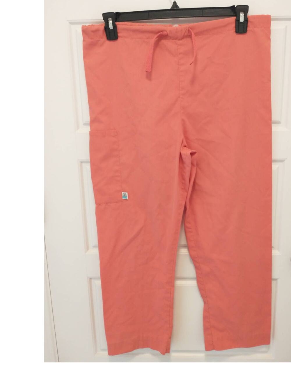 Uniform Advantage Happy Scrubs Pants Womens XS Coral Pink Cargo Medical Nurse
